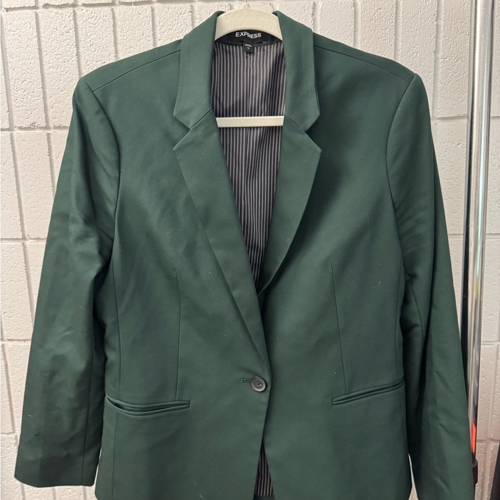Express Women's Forest Green Suit Jacket
